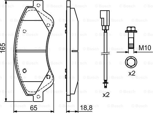 BOSCH 0 986 494 236 - Kit de plaquettes de frein, frein à disque cwaw.fr