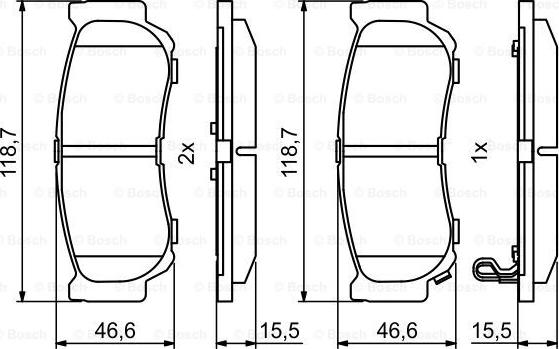 BOSCH 0 986 494 230 - Kit de plaquettes de frein, frein à disque cwaw.fr