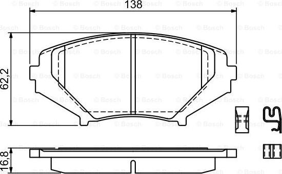 BOSCH 0 986 494 220 - Kit de plaquettes de frein, frein à disque cwaw.fr