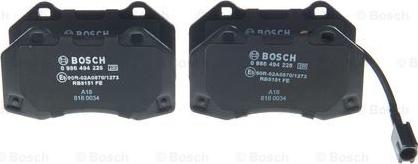 BOSCH 0 986 494 228 - Kit de plaquettes de frein, frein à disque cwaw.fr