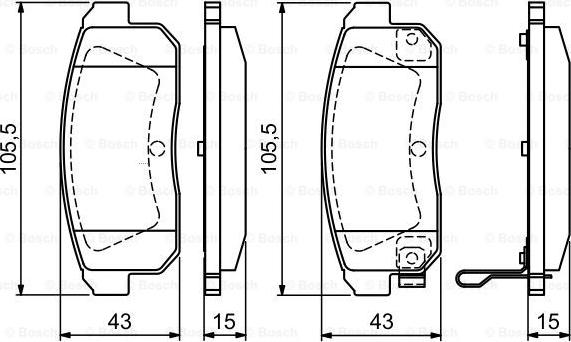 BOSCH 0 986 494 223 - Kit de plaquettes de frein, frein à disque cwaw.fr