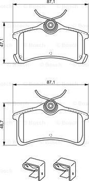 BOSCH 0 986 494 274 - Kit de plaquettes de frein, frein à disque cwaw.fr