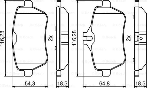 BOSCH 0 986 494 790 - Kit de plaquettes de frein, frein à disque cwaw.fr