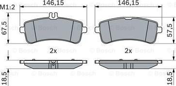 BOSCH 0 986 494 764 - Kit de plaquettes de frein, frein à disque cwaw.fr