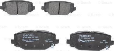 BOSCH 0 986 494 767 - Kit de plaquettes de frein, frein à disque cwaw.fr