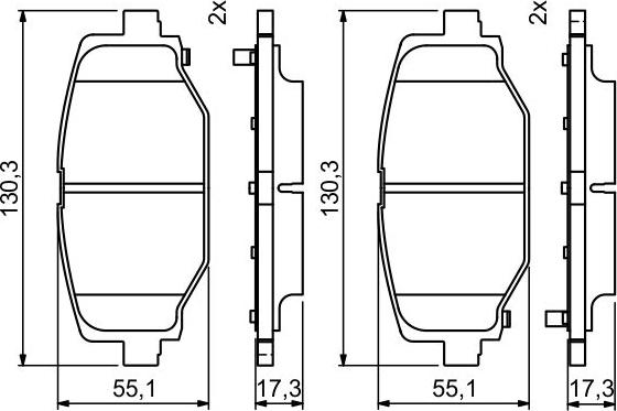 BOSCH 0 986 494 767 - Kit de plaquettes de frein, frein à disque cwaw.fr