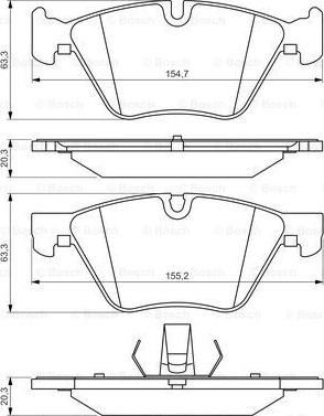 BOSCH 0 986 494 705 - Kit de plaquettes de frein, frein à disque cwaw.fr