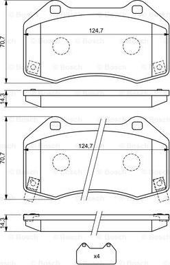 BOSCH 0 986 494 718 - Kit de plaquettes de frein, frein à disque cwaw.fr