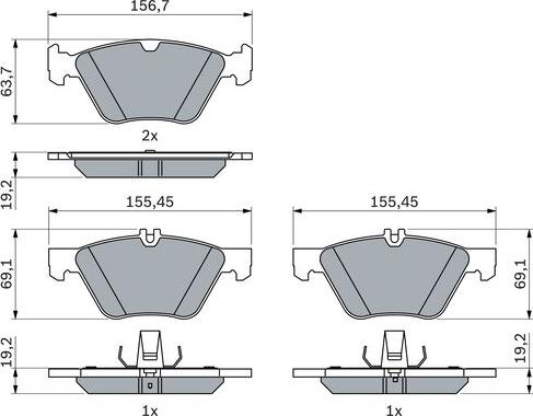 BOSCH 0 986 494 729 - Kit de plaquettes de frein, frein à disque cwaw.fr