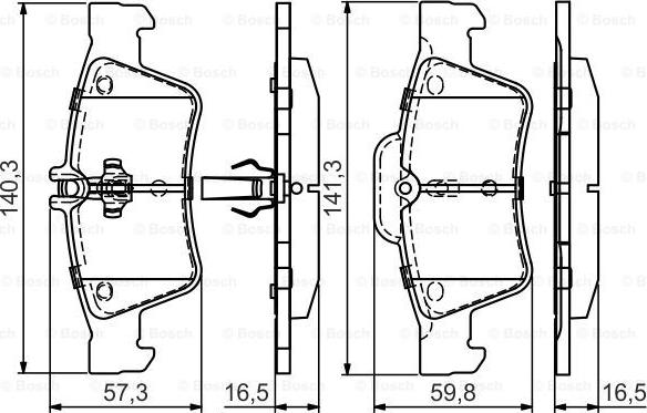 BOSCH 0 986 495 449 - Kit de plaquettes de frein, frein à disque cwaw.fr