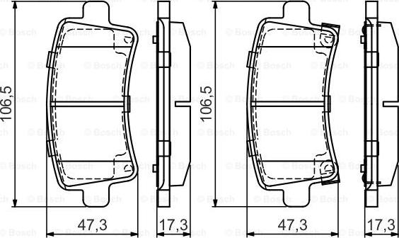 BOSCH 0 986 495 444 - Kit de plaquettes de frein, frein à disque cwaw.fr