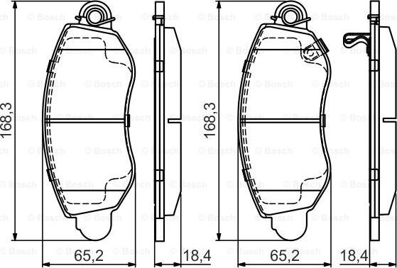 BOSCH 0 986 495 443 - Kit de plaquettes de frein, frein à disque cwaw.fr