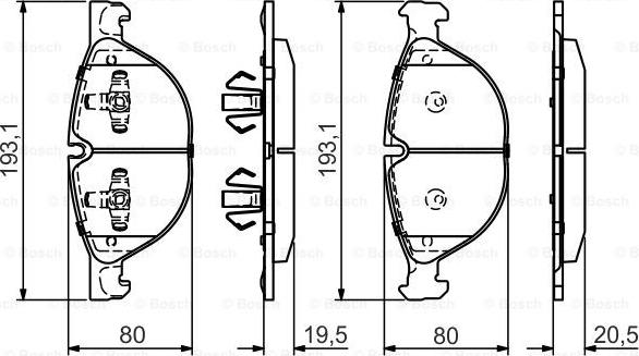 BOSCH 0 986 495 447 - Kit de plaquettes de frein, frein à disque cwaw.fr