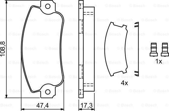 BOSCH 0 986 495 456 - Kit de plaquettes de frein, frein à disque cwaw.fr