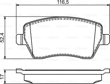 BOSCH 0 986 495 452 - Kit de plaquettes de frein, frein à disque cwaw.fr