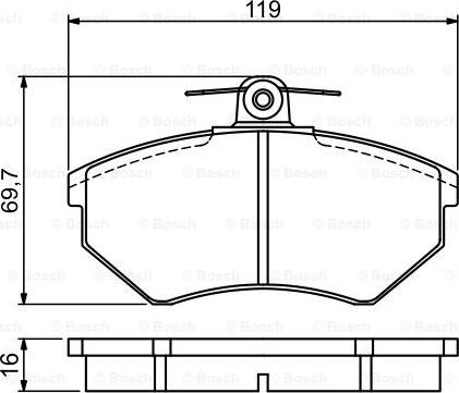 BOSCH 0986495457 - Kit de plaquettes de frein, frein à disque cwaw.fr