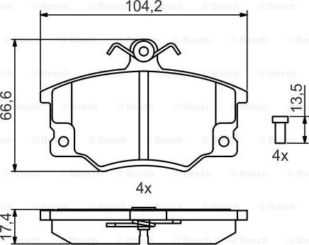 BOSCH 0 986 495 465 - Kit de plaquettes de frein, frein à disque cwaw.fr