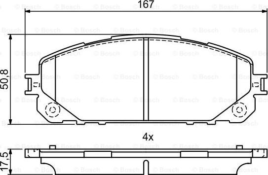 BOSCH 0 986 495 404 - Kit de plaquettes de frein, frein à disque cwaw.fr