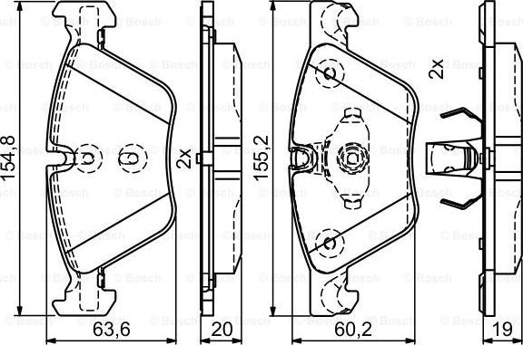 BOSCH 0 986 495 408 - Kit de plaquettes de frein, frein à disque cwaw.fr