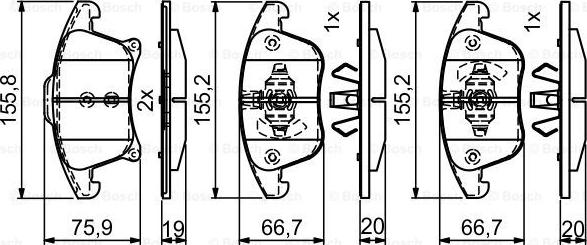 BOSCH 0 986 495 407 - Kit de plaquettes de frein, frein à disque cwaw.fr