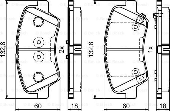 BOSCH 0 986 495 410 - Kit de plaquettes de frein, frein à disque cwaw.fr