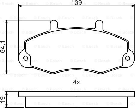 BOSCH 0 986 495 484 - Kit de plaquettes de frein, frein à disque cwaw.fr