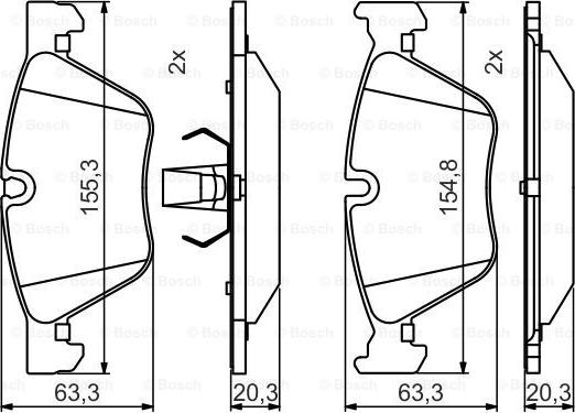 BOSCH 0 986 495 480 - Kit de plaquettes de frein, frein à disque cwaw.fr