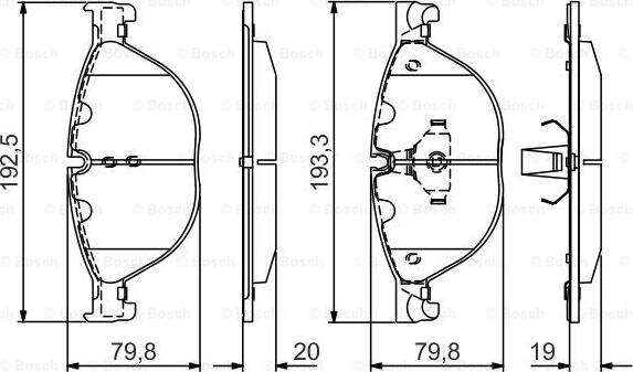 BOSCH 0 986 495 439 - Kit de plaquettes de frein, frein à disque cwaw.fr