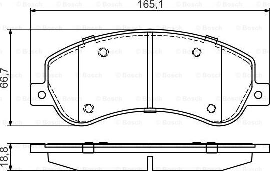 BOSCH 0 986 495 436 - Kit de plaquettes de frein, frein à disque cwaw.fr