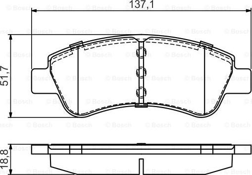 BOSCH 0986495430 - Kit de plaquettes de frein, frein à disque cwaw.fr