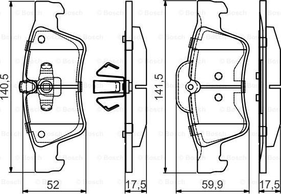 BOSCH 0 986 495 438 - Kit de plaquettes de frein, frein à disque cwaw.fr