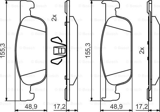 BOSCH 0 986 495 424 - Kit de plaquettes de frein, frein à disque cwaw.fr