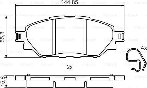 BOSCH 0 986 495 425 - Kit de plaquettes de frein, frein à disque cwaw.fr