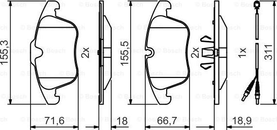 BOSCH 0 986 495 474 - Kit de plaquettes de frein, frein à disque cwaw.fr