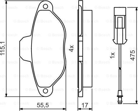 BOSCH 0 986 495 475 - Kit de plaquettes de frein, frein à disque cwaw.fr