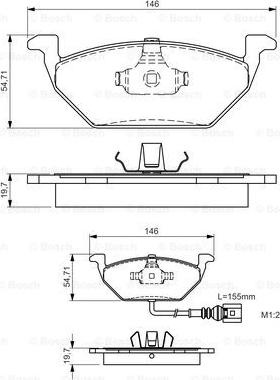 BOSCH 0 986 495 048 - Kit de plaquettes de frein, frein à disque cwaw.fr