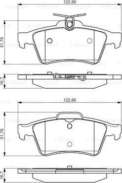 BOSCH 0 986 495 055 - Kit de plaquettes de frein, frein à disque cwaw.fr