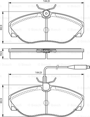 BOSCH 0 986 495 056 - Kit de plaquettes de frein, frein à disque cwaw.fr