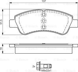 BOSCH 0 986 495 051 - Kit de plaquettes de frein, frein à disque cwaw.fr