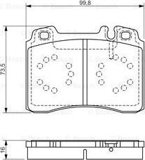 BOSCH 0 986 495 057 - Kit de plaquettes de frein, frein à disque cwaw.fr