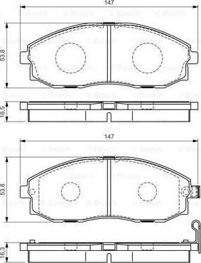 BOSCH 0 986 495 065 - Kit de plaquettes de frein, frein à disque cwaw.fr