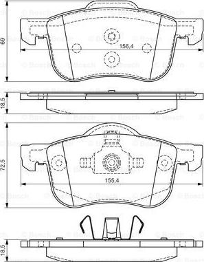 BOSCH 0 986 495 061 - Kit de plaquettes de frein, frein à disque cwaw.fr