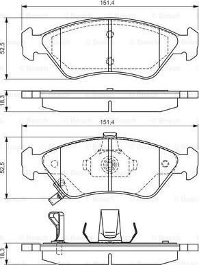 BOSCH 0 986 495 067 - Kit de plaquettes de frein, frein à disque cwaw.fr