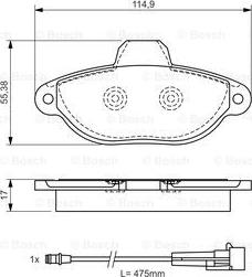 BOSCH 0 986 495 006 - Kit de plaquettes de frein, frein à disque cwaw.fr