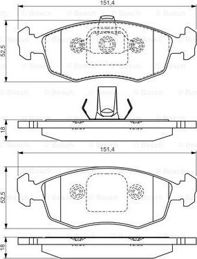 BOSCH 0 986 495 016 - Kit de plaquettes de frein, frein à disque cwaw.fr