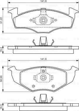 BOSCH 0 986 495 010 - Kit de plaquettes de frein, frein à disque cwaw.fr