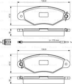 BOSCH 0 986 495 011 - Kit de plaquettes de frein, frein à disque cwaw.fr