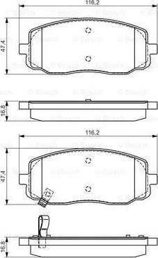 BOSCH 0 986 495 084 - Kit de plaquettes de frein, frein à disque cwaw.fr