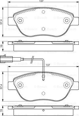 BOSCH 0 986 495 086 - Kit de plaquettes de frein, frein à disque cwaw.fr