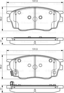 BOSCH 0 986 495 087 - Kit de plaquettes de frein, frein à disque cwaw.fr